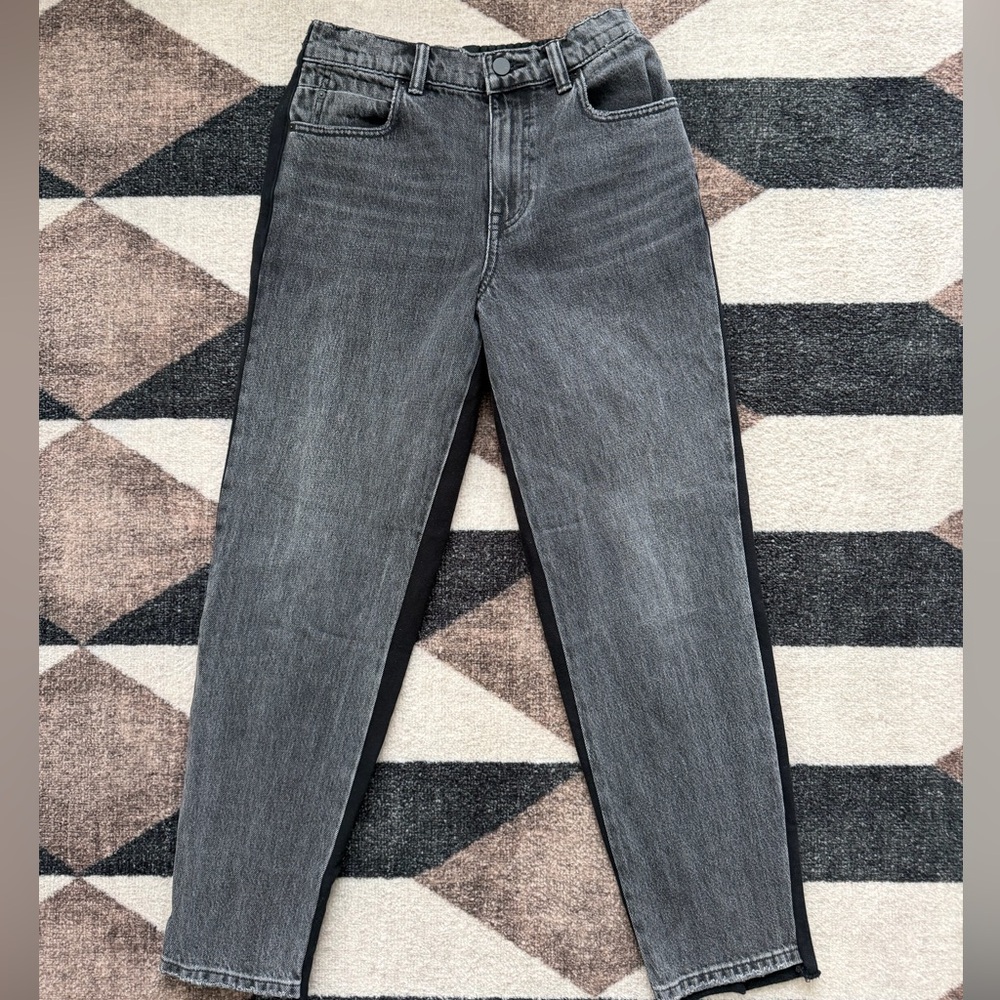 Alexander Wang - Distressed Black Half Denim/Half Sweatpant (Size 24)